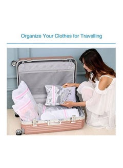Generic 7-Piece Laundry Bag Set White/Pink  - Image 5