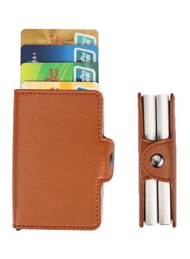 Generic - Anti Theft And Automatic Smart Card Holder Brown - Image 1