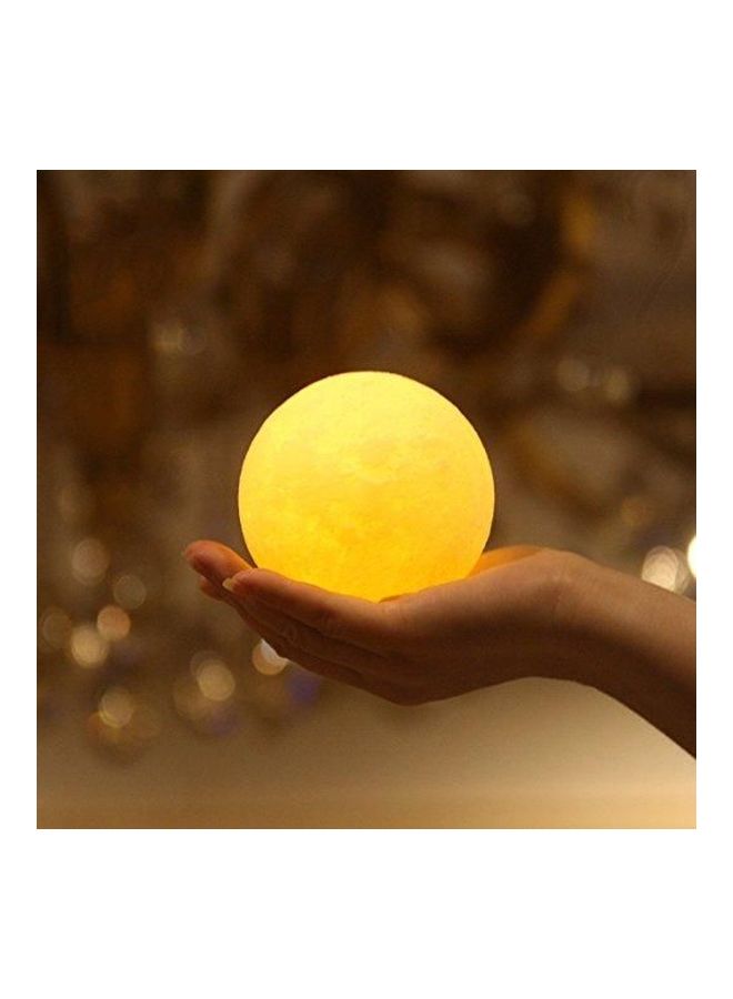3D Printed LED Moon Light Lamp White/Yellow 8cm - Image 2