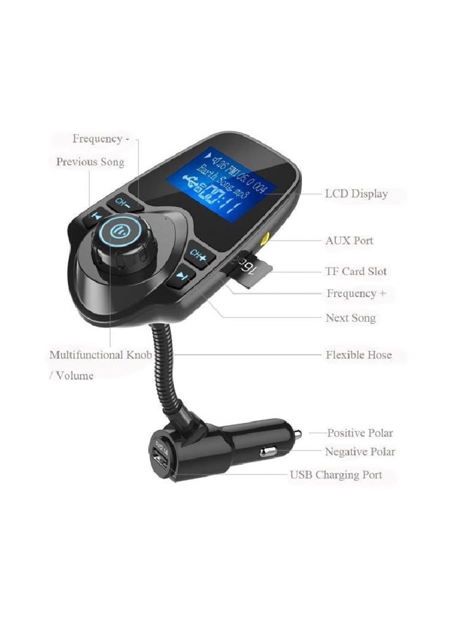 Bluetooth Car FM Transmitter With LCD Screen - Image 2
