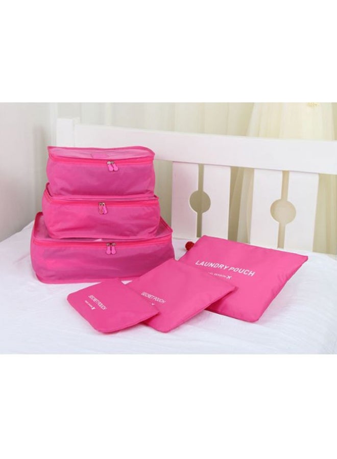 Sienna 6-Piece Travel Bag Set Fuschia - Image 4