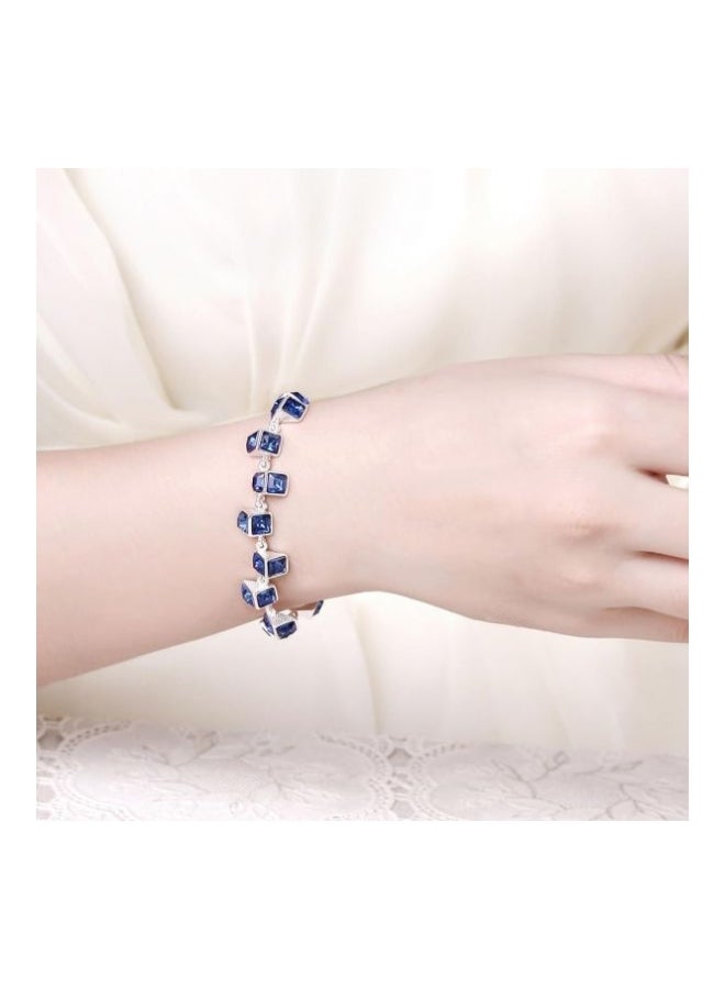 BESTPICKS 925 Sterling Silver Swarovski Studded Bracelet  - Image 2