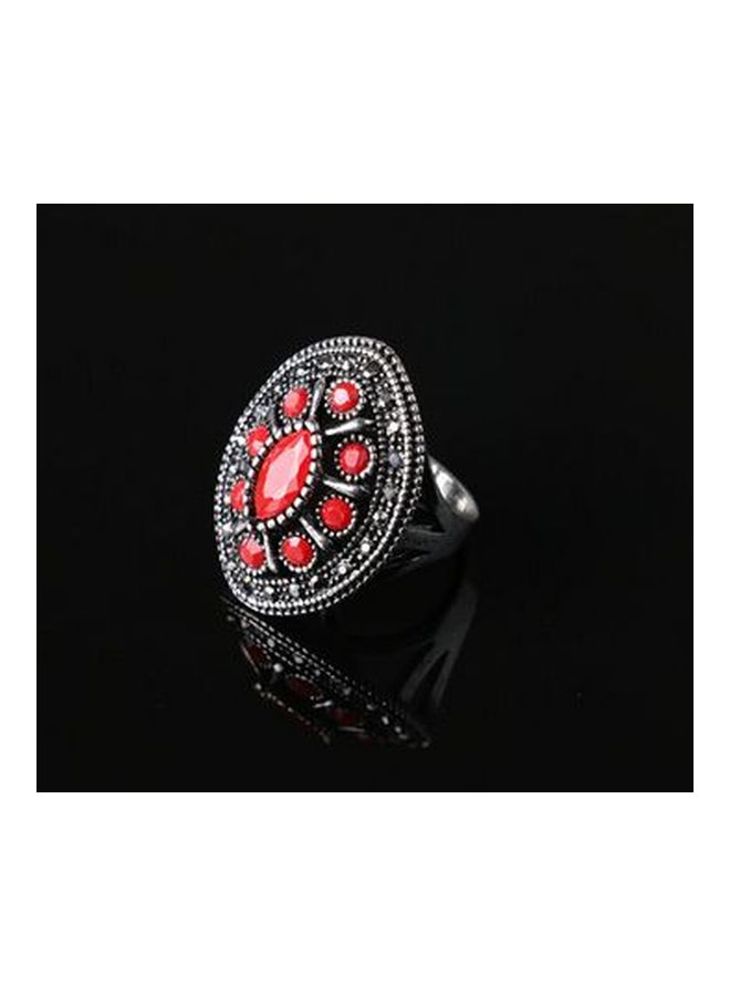 Alloy Ruby Studded Ring - Image 2