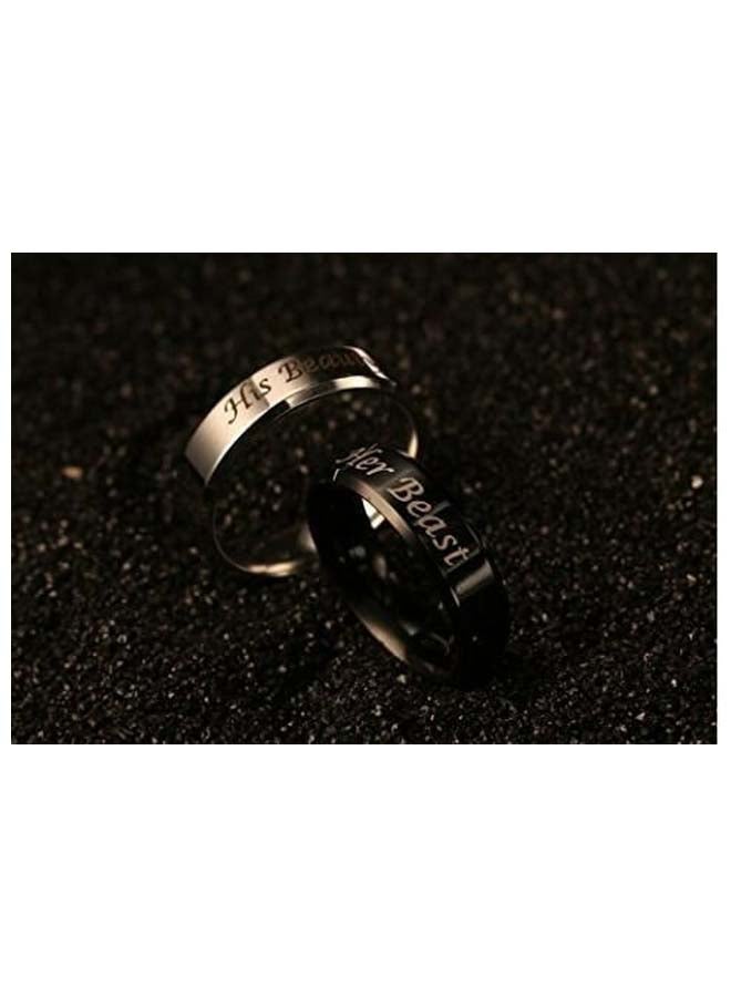 Znworld 2-Piece Stainless Steel Couple Ring - Image 3