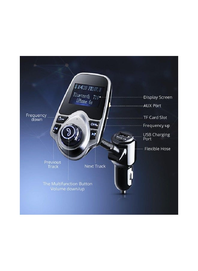 Bluetooth Car FM Transmitter With LCD Screen - Image 2