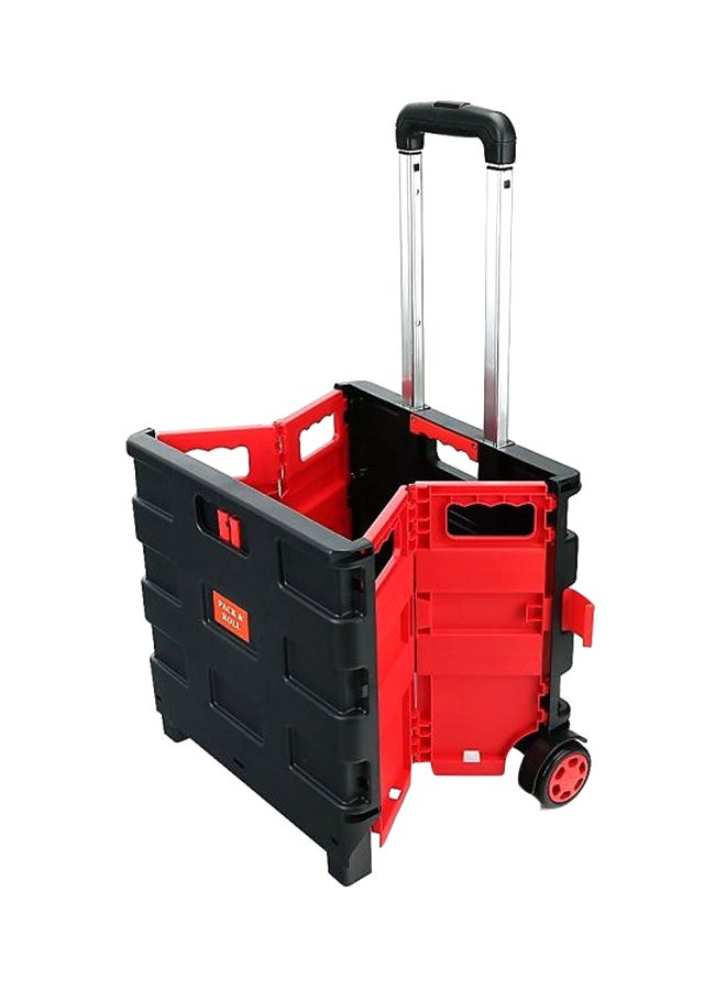 Shopping Trolley Storage Boot Cart Box Black/Red - Image 1