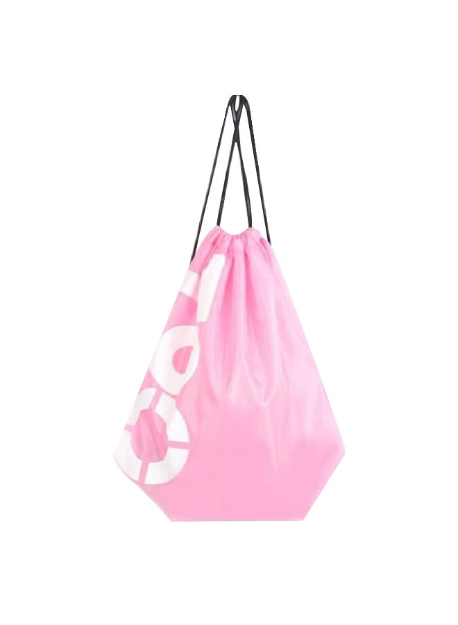 Generic Drawstring Backpack Bag Pink/White 