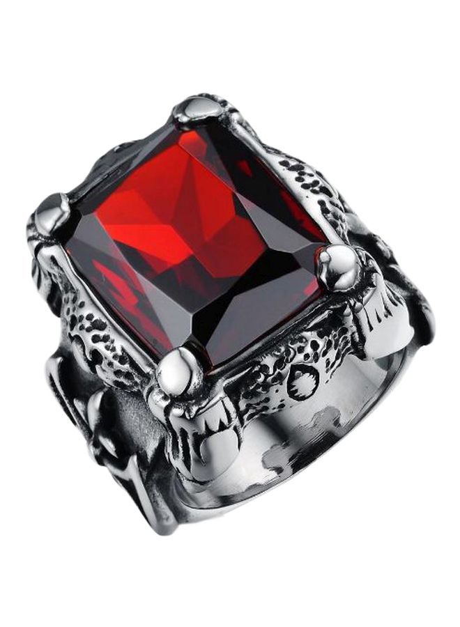 Titanium Steel Rhinestone Ring - Image 1