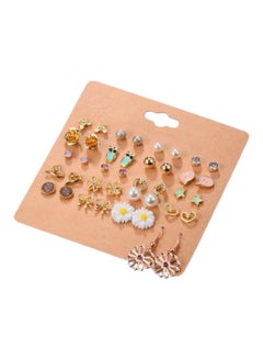 BESTPICKS 20-Pair Alloy Crystal Studded Earrings Set  - Image 1