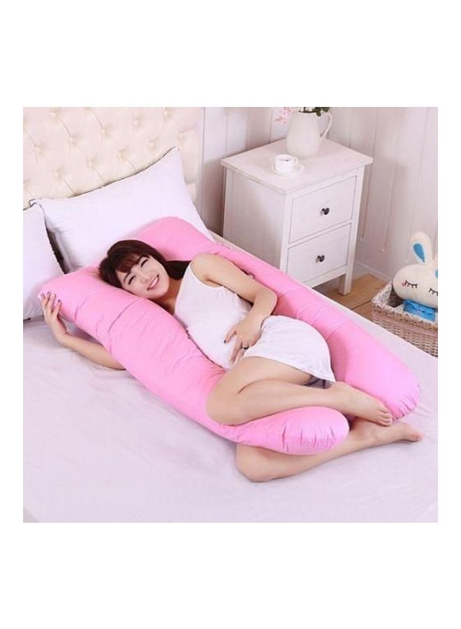 Maternity Pillow Cotton Pink 120x80cm - Image 3