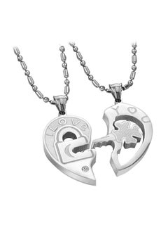 Titanium Stainless Steel Heart Shaped Pendant Necklaces - v1553262968/N22520325A_1