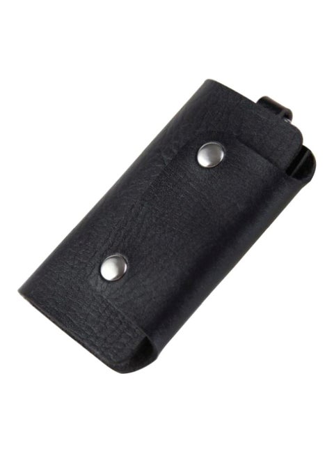 Leather Key Holder Bag Black