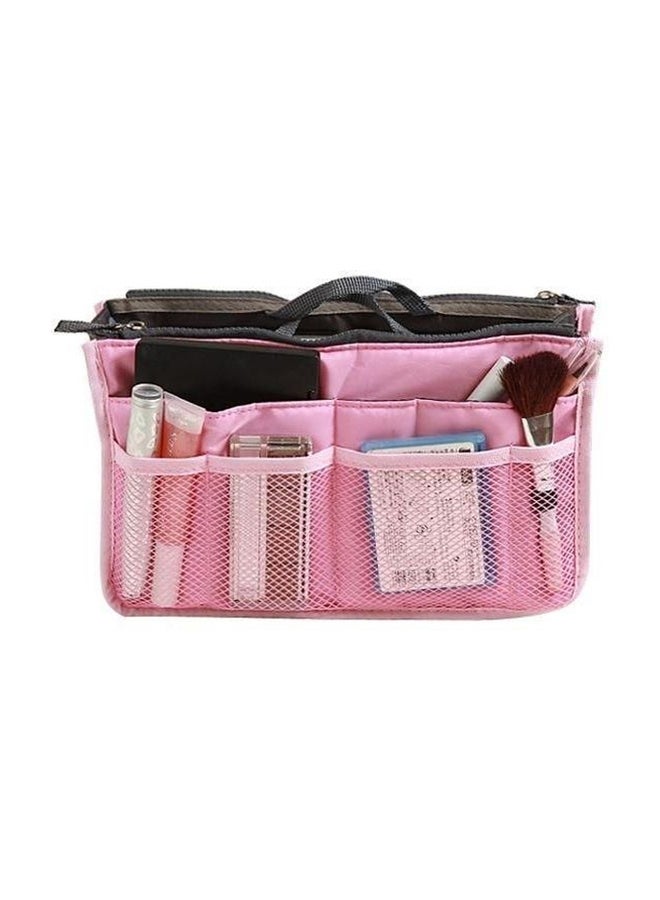 Zipper Organizer Bag Pink/Grey - Image 3