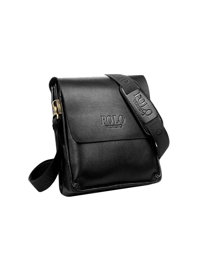 VIDENG POLO Leather Crossbody Bag Black 