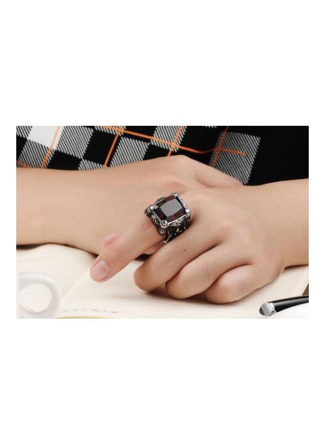 Titanium Steel Rhinestone Ring - Image 2