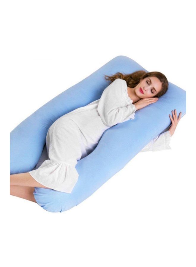 Maternity Pillow Cotton Sky Blue 120x80cm - Image 3