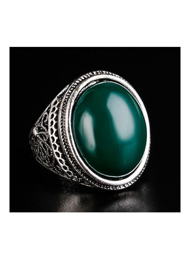 Generic - Alloy Agate Studded Ring - Image 1