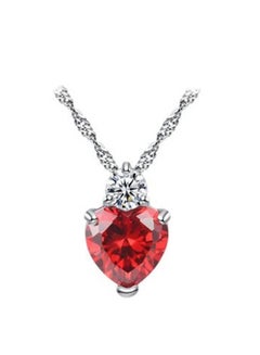 18 Karat White Gold Plated Heart Shaped Pendant Necklace - v1553263110/N22520355A_1