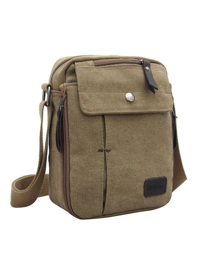 Generic - Canvas Messenger Bag Beige - Image 1