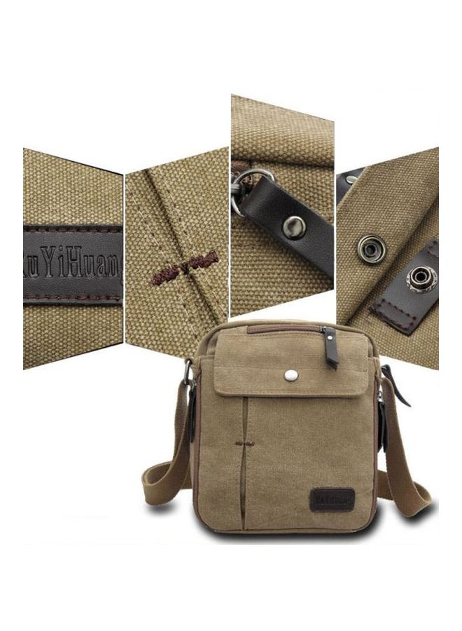 Generic - Canvas Messenger Bag Beige - Image 1