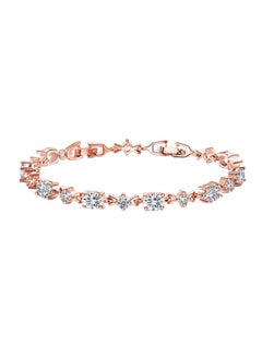 Rose Gold Plated Austrian Crystal Studded Bracelet