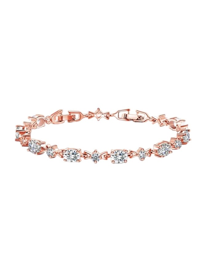 Generic - Rose Gold Plated Austrian Crystal Studded Bracelet - Image 1