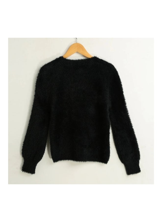 Long Sleeves Pullover Black  - Image 3