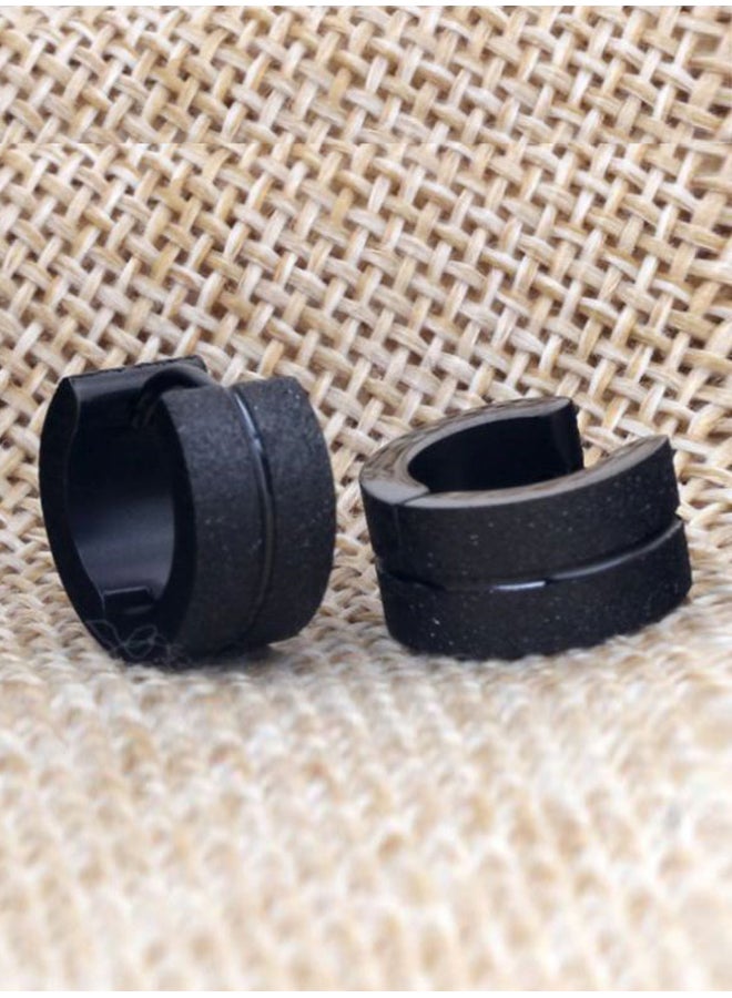 VQYSKO - Titanium Stainless Steel Hoop Earrings - Image 1