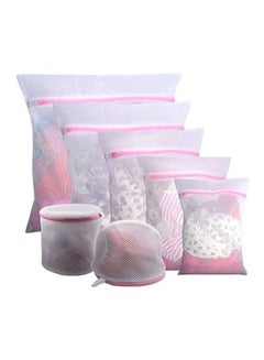 Generic 7-Piece Laundry Bag Set White/Pink  - Image 1
