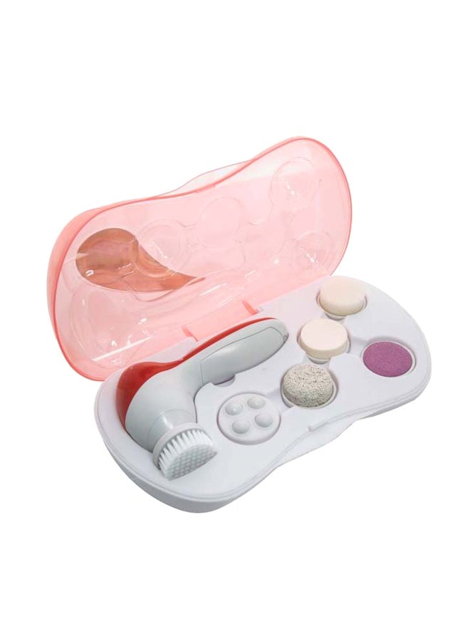 Cnaier 6-In-1 Electric Face Massager White/Red - Image 1