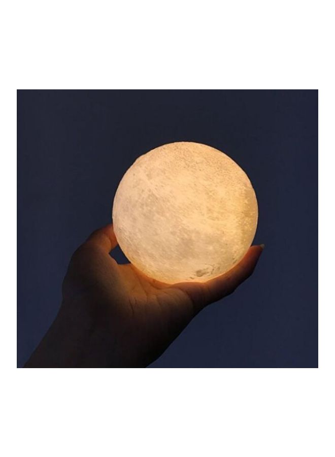 3D Printed LED Moon Light Lamp White/Yellow 8cm - Image 4