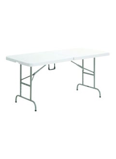 Mr Big Portable Plastic Folding Table White/Grey 120x60x75centimeter  - Image 1