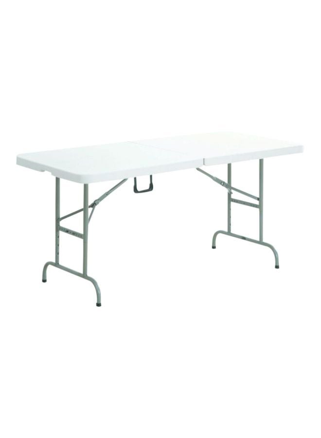 Mr Big Portable Plastic Folding Table White/Grey 120x60x75centimeter - Image 1