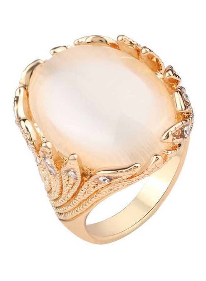 Gold Plated Opal Studded Ring - Image 1