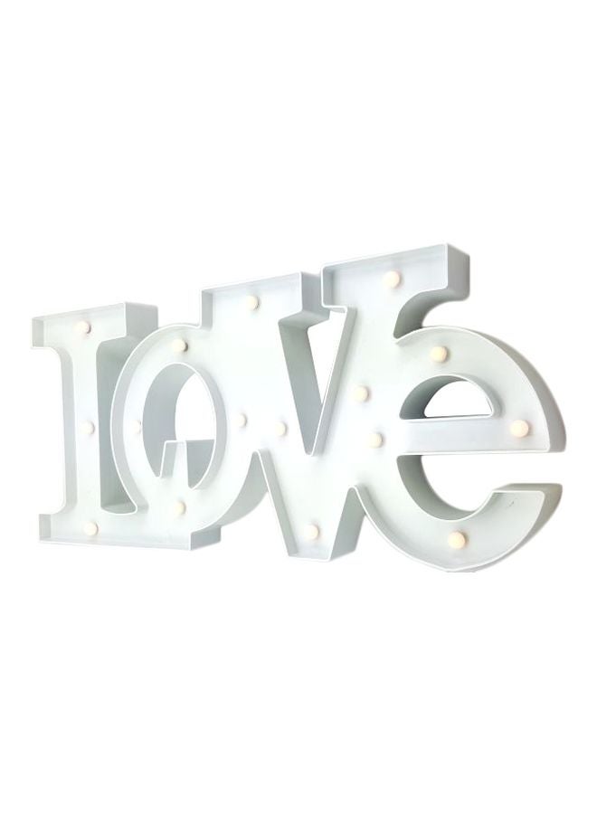 آرون فلاور إضاءة للتعليق بتصميم كلمة "Love" أبيض 20x40سم - Image 1