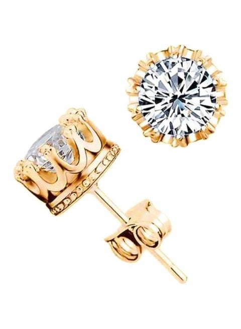 Cubic Zircon Studded Stud Earrings