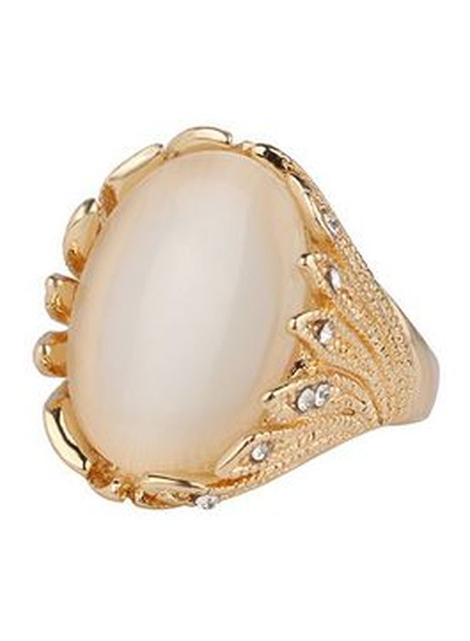 Gold Plated Opal Studded Ring - Image 2