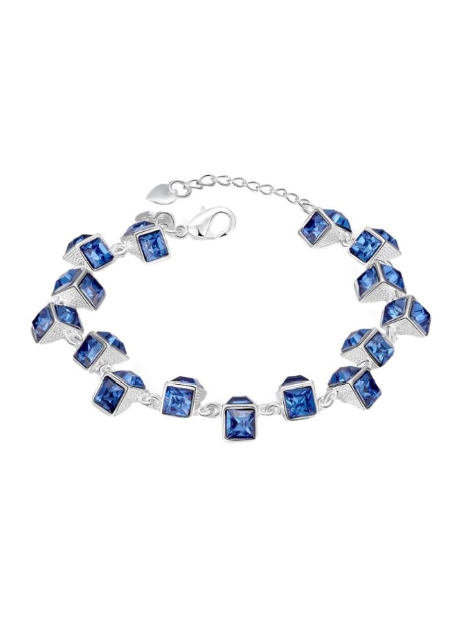 BESTPICKS 925 Sterling Silver Swarovski Studded Bracelet  - Image 1