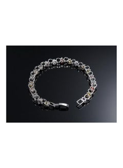 OPK Copper Platinum Plated Cubic Zirconia Studded Bracelet  - Image 3