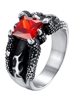 Stainless Steel Rhinestone Studded Ring - v1553263382/N22521659A_1