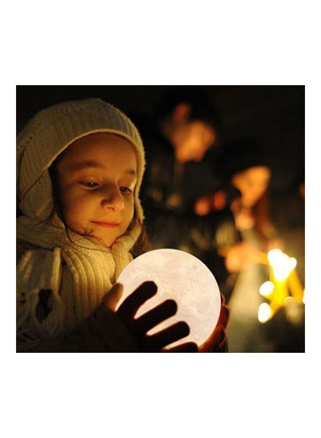 3D Printed LED Moon Light Lamp White/Yellow 8cm - Image 5