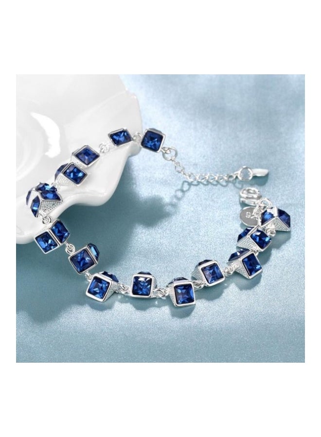 BESTPICKS 925 Sterling Silver Swarovski Studded Bracelet  - Image 3