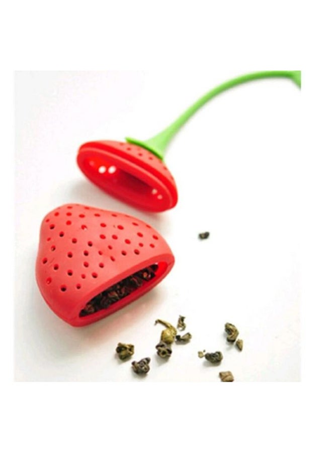 Tea Leaf Strainer Herbal Infuser Red/Green - Image 3