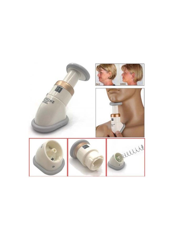 جهاز تدليك للذقن قابل للنقل بيج / رمادي - Image 2