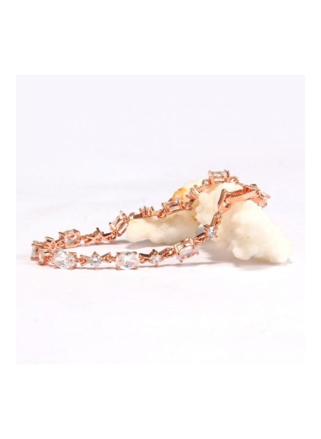 Generic - Rose Gold Plated Austrian Crystal Studded Bracelet - Image 1