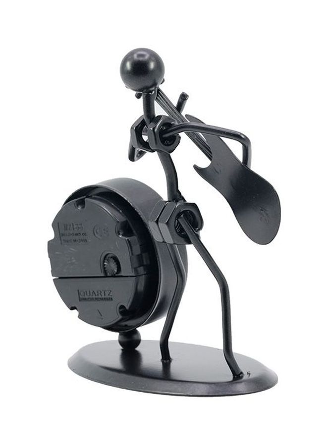Hand Made Antique Desk And Shelf Clock Black  - Image 4