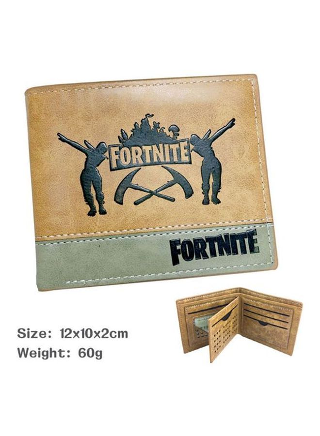 Leather Trifold Wallet Brown/Green/Black  - Image 2