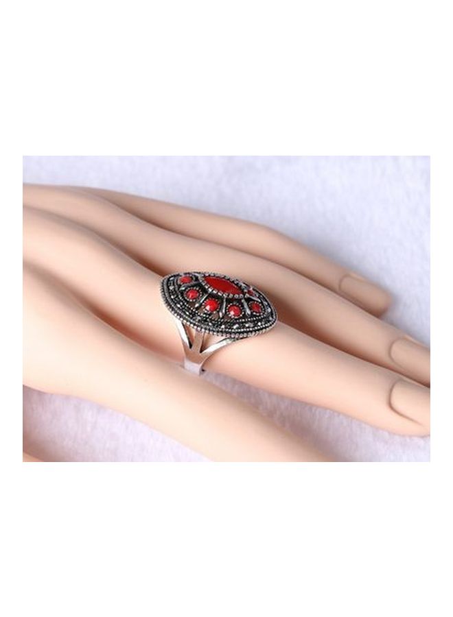 Alloy Ruby Studded Ring - Image 3