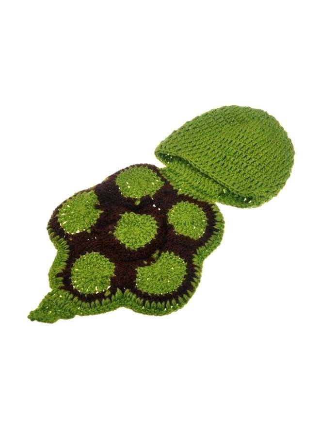 Turtle Design Photography Costume For Newborn Green/Brown  - Image 1