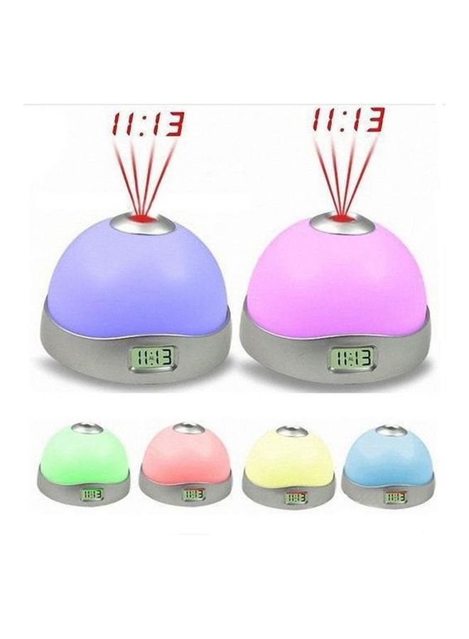 ساعة منبه مزودة ببروجيكتور بمصباح LED لإضاءة ليلية بنمط نجوم أبيض 6.5x9.6سم - Image 4